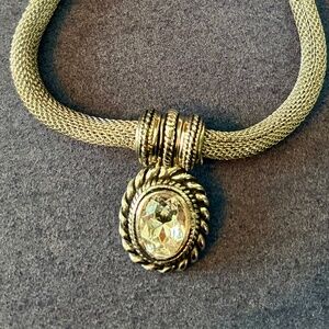 Mesh Silvertone Neclace